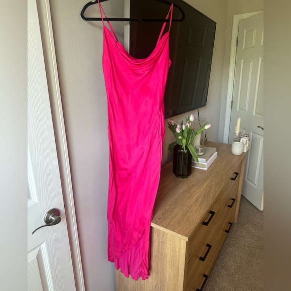 Lovers + Friends Dresses & Skirts - Lovers and Friends Noah Wrap Dress Hot Pink *Worn Once in Perfect Condition
